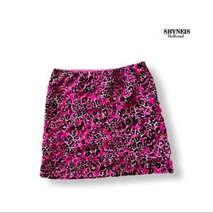 Pink cheetah print skirt